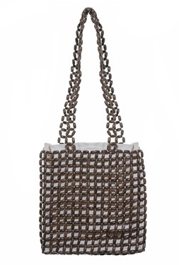 Brown Beaded Tote Bag, £24.99 (924031427)