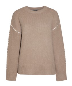 Brown Contrast Stitch Brushed Jumper, £35.99 (932494929)