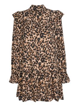 Brown Leopard Print Frill Collar Mini Dress €44.99 £33.99 921178129