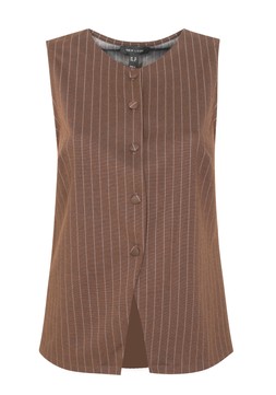 Brown Soft Touch Pinstriped Waistcoat, £23.99 (944050829)