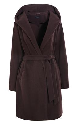 Burgundy Unlined Hooded Wrap Coat €69.99 £47.99 895617267