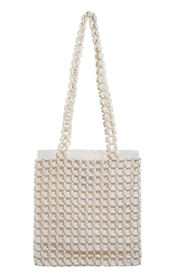 Cream Beaded Tote Bag, £24.99 (924031413)
