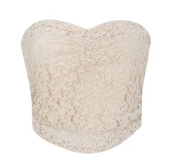 Cream Lace Bandeau Top, £22.99