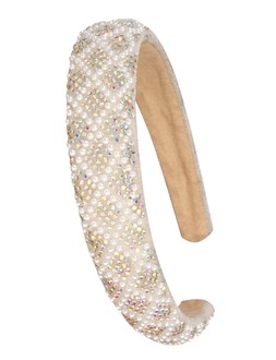 Cream Padded Faux Pearl Embellished Headband, £9.99 (938645013)