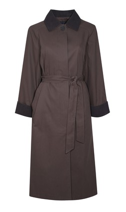 Dark Brown Contrast Collar Trench Coat, £64.99 (925250227)