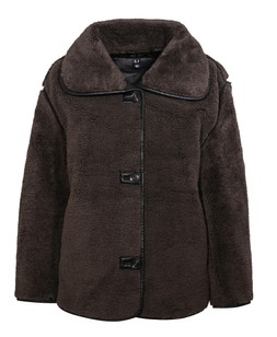 Dark Brown Faux Fur Borg Bonded Jacket, £69.99 (929514627)
