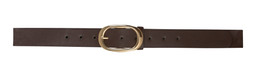 Dark Brown Faux Leather Oval Buckle Belt, £8.99 (886845827)