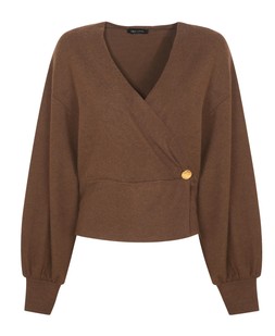 Dark Brown Wrap Top, £19.99 (937077027)