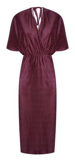 Dark Purple Plisse Batwing Midaxi Dress, £37.99 (942446157)