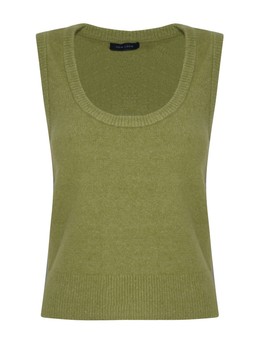 Green Scoop Neck Knitted Vest, £19.99 (924179835)