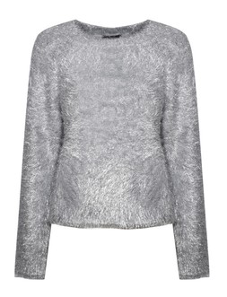 Grey Sparkly Knit Crew Neck Jumper, £35.99 (924457792)