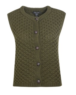 Khaki Moss Stitch Buttoned Waistcoat, £26.99 (930983033)