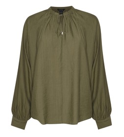 Khaki Tie Neck Long Sleeve Blouse £24.99 (931619534)