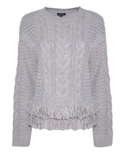 Mink Cable Knit Fringe Hem Jumper, £39.99 (940329723)