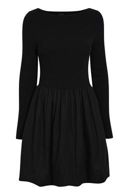 New Look Black 2 In 1 Long Sleeve Bubble Hem Mini Dress £29.99, €39.99