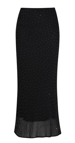 New Look Black Crystal Chiffon Maxi Skirt £39.99, €49.99