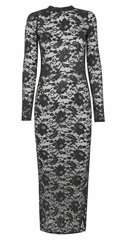 New Look Black Floral Lace Long Sleeve Maxi Dress £25.99, €33.99