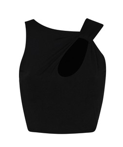 New Look Black Keyhole Asymmetric Cropped Top £15.99, €19.99