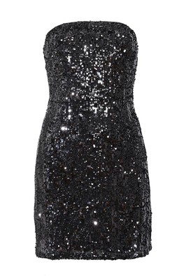 New Look Black Sequinned Bandeau Mini Dress £39.99, €49.99