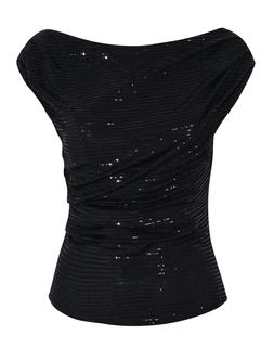 New Look Black Sequinned Draped Top £25.99, €33.99