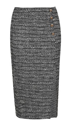 New Look Black Stretch Boucle Midi Skirt £27.99, €39.99