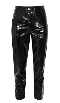New Look Black Vinyl Coated Straight Leg Trousers £39.99, €49.99