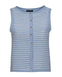 New Look Blue Textured Stripe Waistcoat £15.99 €19.99