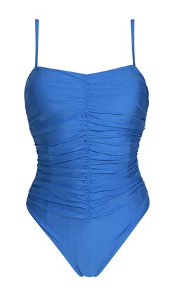 New Look Bright Blue Tummy Control Ruched Front Swimsuit £25.99