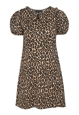 New Look Brown Leopard Print Peter Pan Collar Mini Dress £25.99, €33.99