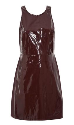 New Look Burgundy Vinyl Mini Dress £39.99, €49.99