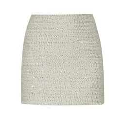 New Look Cream Sequin Boucle Mini Skirt £32.99, €44.99