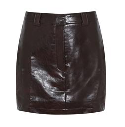 New Look Dark Brown Cracked Effect Faux Leather Mini Skirt £29.99 €39.99