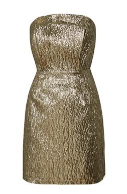 New Look Gold Metallic Jacquard Bandeau Mini Dress £49.99, €64.99