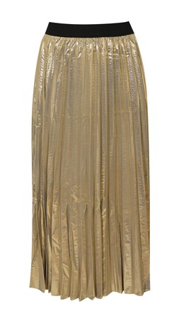 New Look Gold Shimmer Pleated Midi Skirt £27.99, €39.99