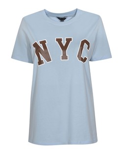 New Look Light Blue NYC Raised Print Relaxed T-Shirt £12.99