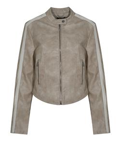 New Look Light Brown Washed Faux Leather Biker Jacket £49.99, €64.99