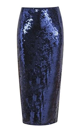 New Look Navy Sequinned Midi Skirt £39.99, €49.99