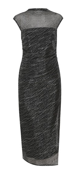 New Look Pewter Foil Dot Pattern Mesh Midi Dress £35.99, €46.99