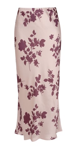 New Look Pink Floral Print Satin Midi Skirt £28.99