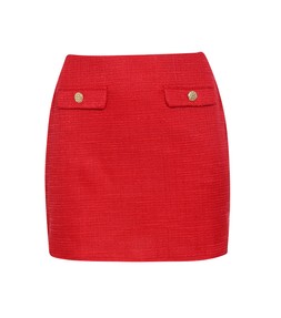 New Look Red Boucle A-Line Mini Skirt £23.99, €29.99
