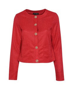 New Look Red Boucle Jersey Cardigan £29.99, €39.99