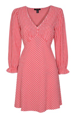 New Look Red Gingham V-Neck Mini Dress £27.99 €39.99