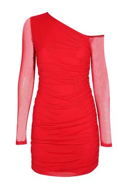 New Look Red One Shoulder Long Sleeve Mini Dress £25.99, €33.99