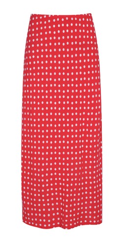 New Look Red Spot Print Bias Cut Midi Skirt £28.99