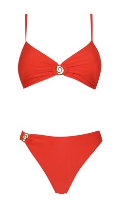 New Look Red Swirl Applique Bikini Top £16.99 Red Swirl Applique High Leg Bikini Bottoms £10.99