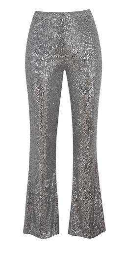 New Look Silver Sequin Kick Flare Trousers £34.99, €46.99