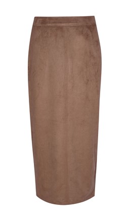 New Look Tan Faux Suede Midi Skirt £35.99