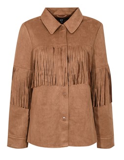 New Look Tan Fringed Suedette Shacket £49.99, €64.99