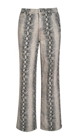 New Look White Snakeskin Print Wide Leg Jeans £39.99, €49.99