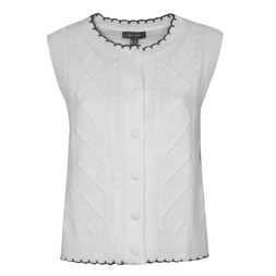 Off White Cable Knit Button Up Waistcoat £24.99 (924255012)